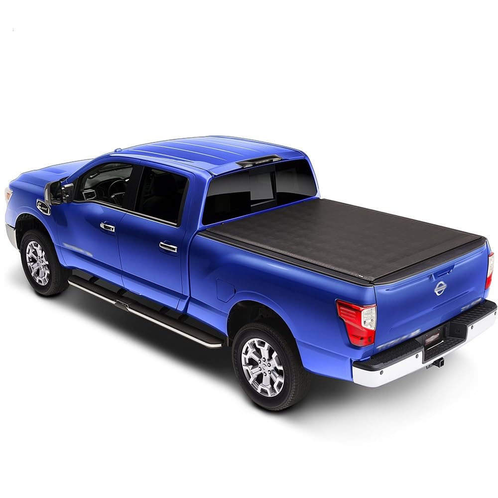 G-PLUS T3 Tri-Fold Truck Tonneau Cover Compatible with Nissan Titan 2004-2015 | Fleetside 5.5' Bed | Compatible with Models with or Without The Utili-Track System