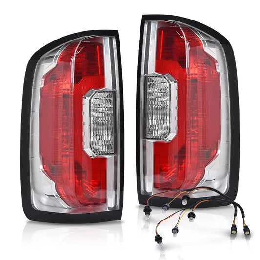 G-PLUS Tail Lights 1 Pair w/Bulbs Compatible with GMC Canyon 2015-2022 (submodel: All Terrain，Denali，Base, SL, SLE, SLT，AT4, Elevation, Elevation Standard) Luces Traseras Rear Brake Lamps Assembly
