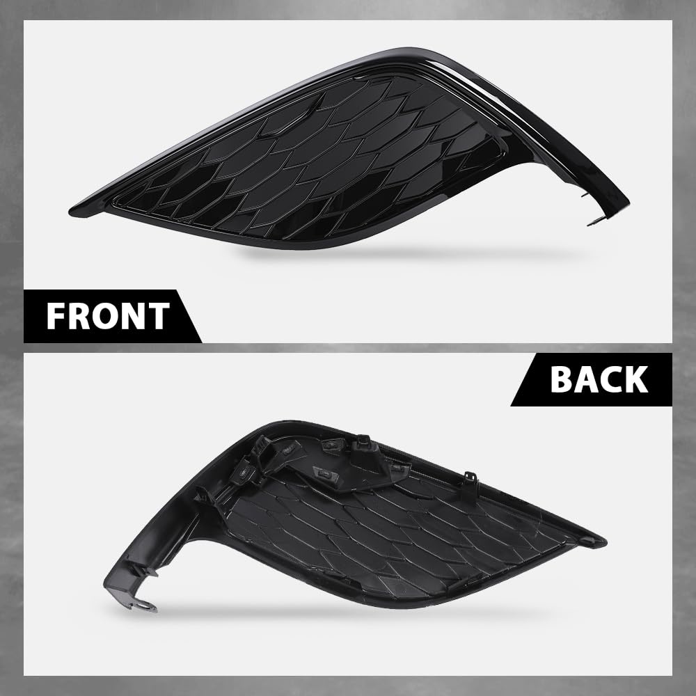 G-PLUS Front Left Bumper Fog Light Cover, Compatible with Toyota Camry XSE SE 2021-2024, NOT Fit LE XLE Model, Driver Side, 8148206190, TO1038242