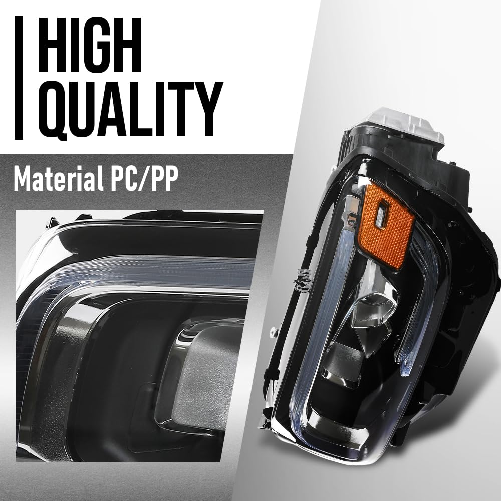 G-PLUS LED Headlight Left Side Compatible with Benz GLB250 2020 2021 2022 2023, Fit Benz GLB35 AMG 2021 2022 2023 MB2502269, 2479064100 Black