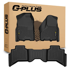 G-PLUS 3PCS Floor Mats for Dodge Ram 1500 Quad Cab 2009-2022 TPE Black