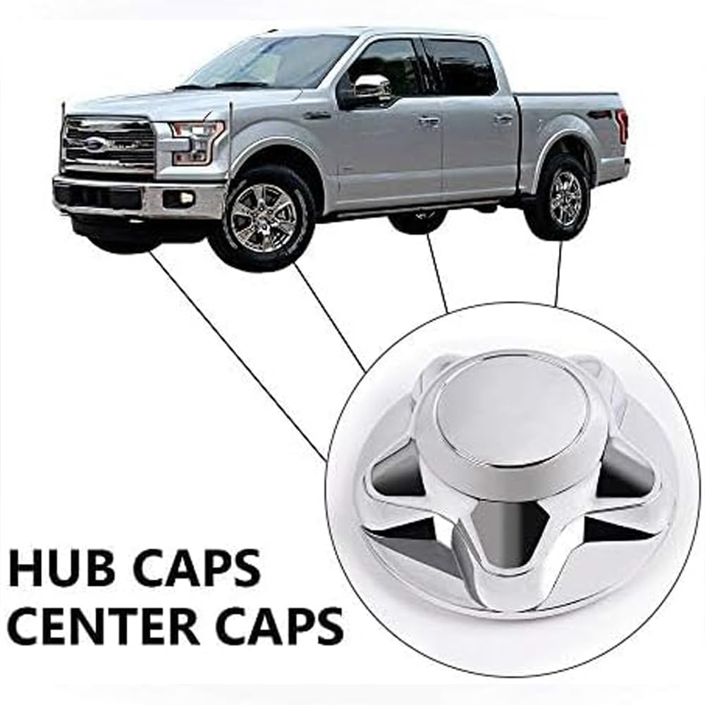 G-PLUS 7" Center Caps with 5-Lug Steel Wheel Chrome 2 PCS Compatible with Ford F150 Expedition 1997-2003 Wheel Hub Caps Rim Cover