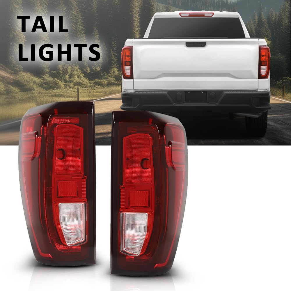 G-PLUS Tail Lights Assembly Rear Brake Lamp Compatible with 2019-2023 GMC Sierra 1500,Fit 2020-2023 GMC Sierra 2500HD 3500HD,for w/Factory Incandescent Model 84565920, 84760016 Red
