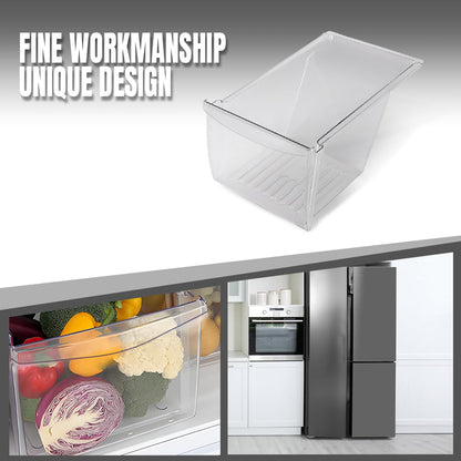 G-PLUS Crisper Drawer Pan 2PCS Compatible with Frigidaire, Kenmore, Crosley, Westinghouse, Gibson, Kelvinator 240337102, 240337108, 891037 Clear