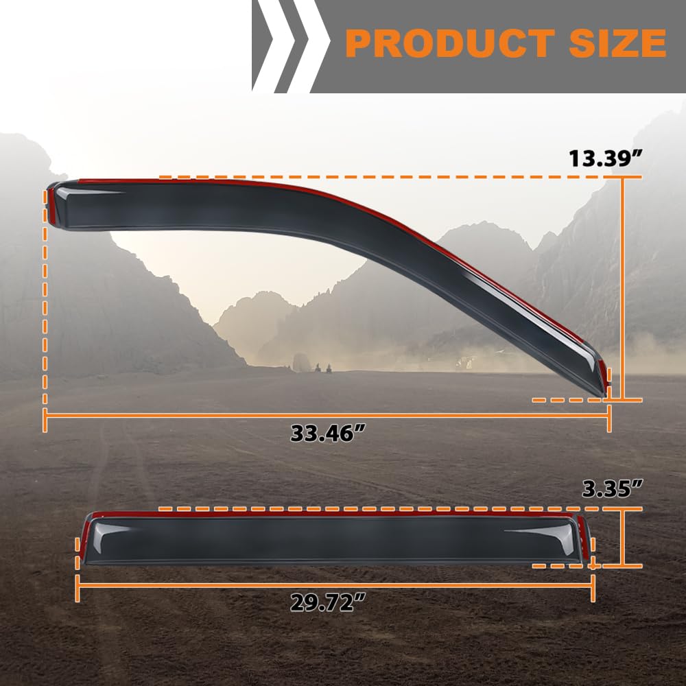 G-PLUS in-Channel Auto Vent Window Visor Compatible with Toyota Tundra CrewMax Only 2022-2026 Not Fit Double Cab 4PCS Smoky