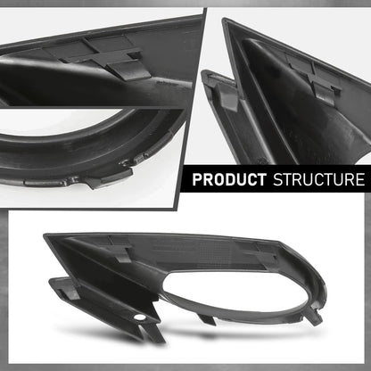 G-PLUS Front Right Fog Light Grill Cover, Compatible with Audi Q7 2010-2015, Passenger Side, AU1039111, 4L0807490A