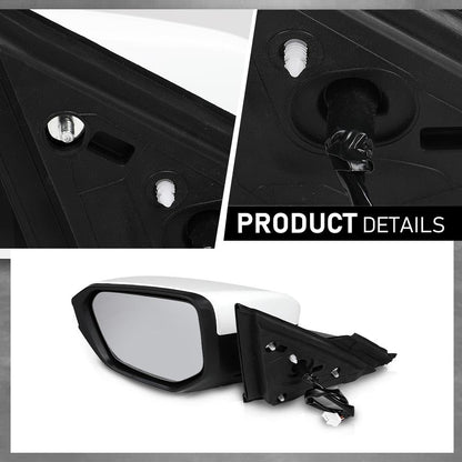 G-PLUS Power Mirror w/ 3-Pin Left Driver Side Compatible with Honda Civic DX 2016-2020/Fit Honda Civic LX 2015-2021 Manual Folding 76208TBAA03ZA-PFM 76208TBAC03ZA-PFM White