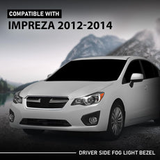 G-PLUS Fog Light Bezel for Subaru Impreza 2012-2014 Left Front View