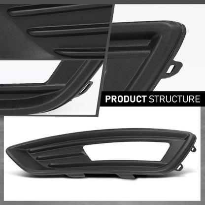 G-PLUS Left Fog Light Trim Cover, Compatible with Ford Focus 2015-2018, Driver Side, F1EZ15266K, FO1038151