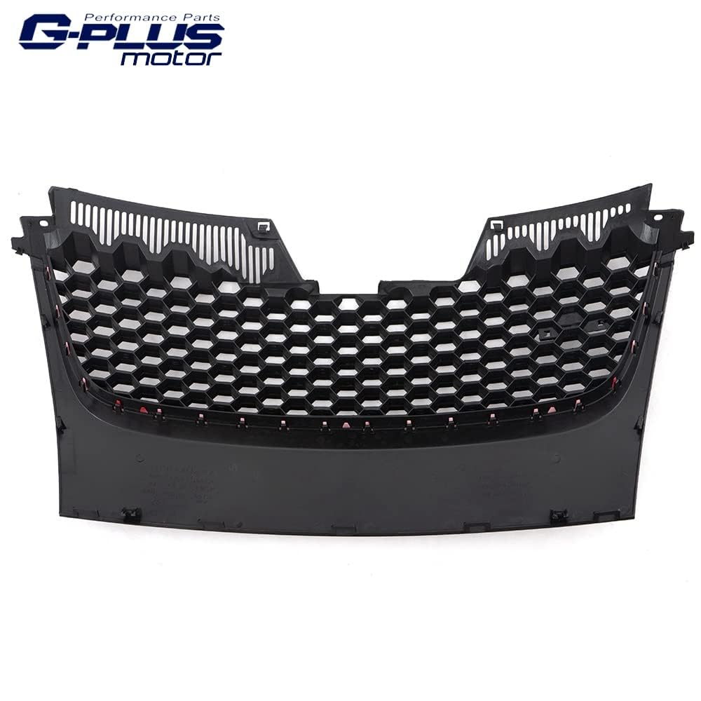 G-PLUS Front Bumper Upper Grill Grille Compatible with Volkswagen VW GTI GLI Jetta MK5 2006 2007 2008 2009 Honeycomb Style (Not Compatible with Rabbit and R32 Model)