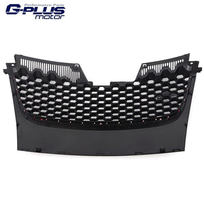 G-PLUS Front Bumper Upper Grill Grille Compatible with Volkswagen VW GTI GLI Jetta MK5 2006 2007 2008 2009 Honeycomb Style (Not Compatible with Rabbit and R32 Model)
