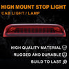 G-PLUS High Mount LED 3rd Brake Light Compatible with Chevy Silverado GMC Sierra 2014 2015 2016 2017 2018 Rear Tail Cargo Lamp Waterproof Chrome Housing Red Lens