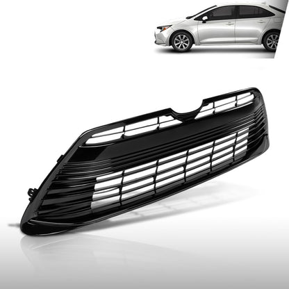 G-PLUS Front Bumper Lower Grille Assembly Compatible with Toyota Corolla LE XLE 2023-2024 5310212230 Glossy Black