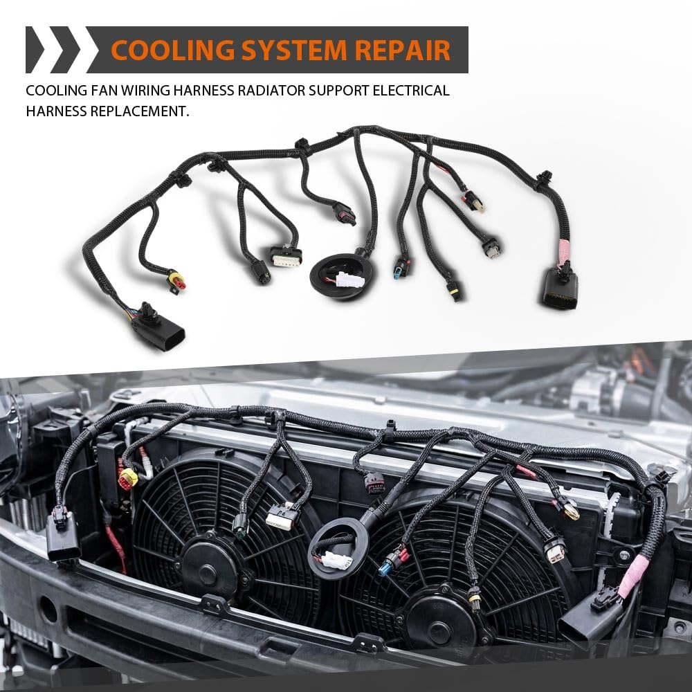 G-PLUS Front Radiator Support Fan Wiring Harness Compatible with Tesla Model 3 2021-2023 2567961-00-B Direct Replacement, No Modification Black