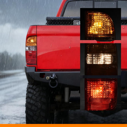 G-PLUS Rear Tail Lights Assembly Compatible with Toyota Tacoma 2001 2002 2003 2004 Left&Right Tail Lamps Red Orange Rear Lights Brake Lamps Assembly Luces Traseras