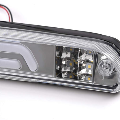 G-PLUS Rear LED Third Brake Light Compatible With 1999-2016 Ford F250 F350 F450 F550 SD Super Duty,3RD Cargo Led Tail Lamps Clear lens Chrome Housing