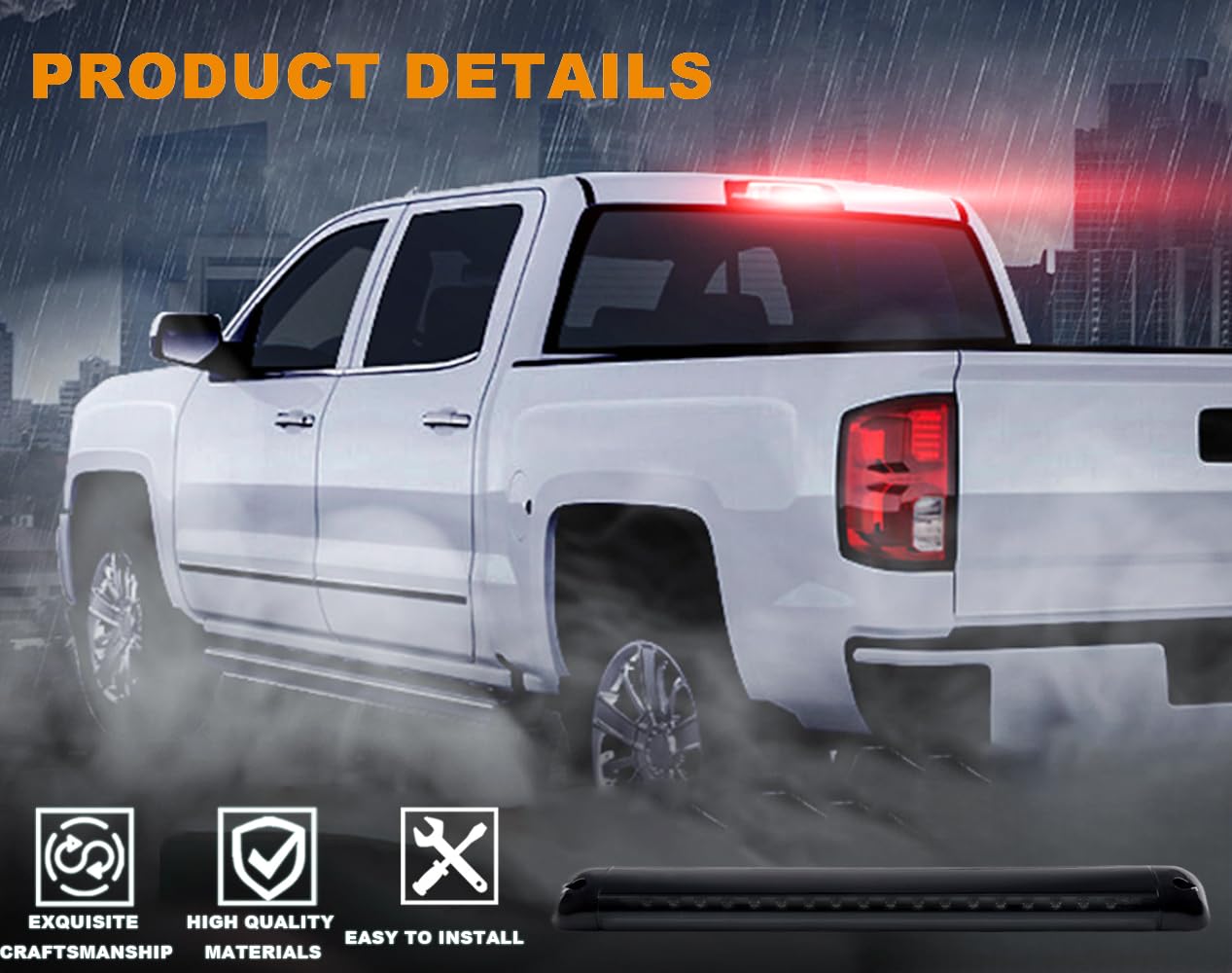G-PLUS Led 3rd Third Brake Light Compatible with Chevy Blazer S10 1994-2005/Fit Suburban Yukon 1992-2004/Fit Chevy Tahoe 1995-2000/Fit GMC Jimmy 1994-2001/Fit GMC Yukon 1992-2004