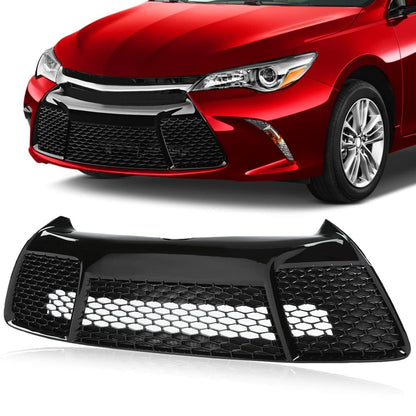 G-PLUS Front Bumper Lower Grille Assembly Gloss Black Compatible with Toyota Camry LE XLE 2021 2022/ NOT fit SE XSE models/Fit Models without Parking Sensors 5310206290 TO1036224