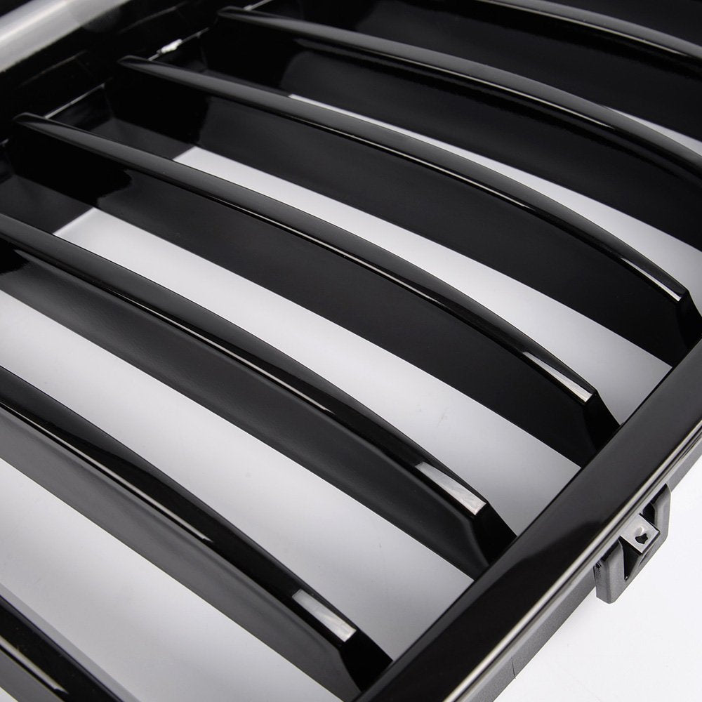 Gloss Black Front Hood Kidney Grille Grill Compatible For BMW F07 5 Series GT 535iGT 550iGT 2012+