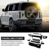 G-PLUS Front Rear Bumper Cover Guard Skid Lip Kit Compatible with Rover Defender 90 110 130 2020 2021 2022 2023 2024, Black