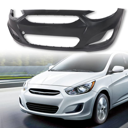 G-PLUS Front Bumper Cover Compatible with Hyundai Accent Sedan/Hatchback 2014 2015 2016 2017, HY1000201 865111R010, Black Primered