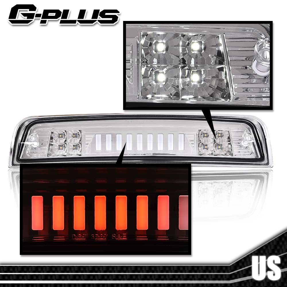 G-PLUS Truck Third 3rd Tail I Brake Light Cargo High Mount Stop Lamp Compatible With 2009-2010 Dodge Ram 1500 2010 Dodge Ram 2500 3500 2011-2017 Ram 1500 2500 3500