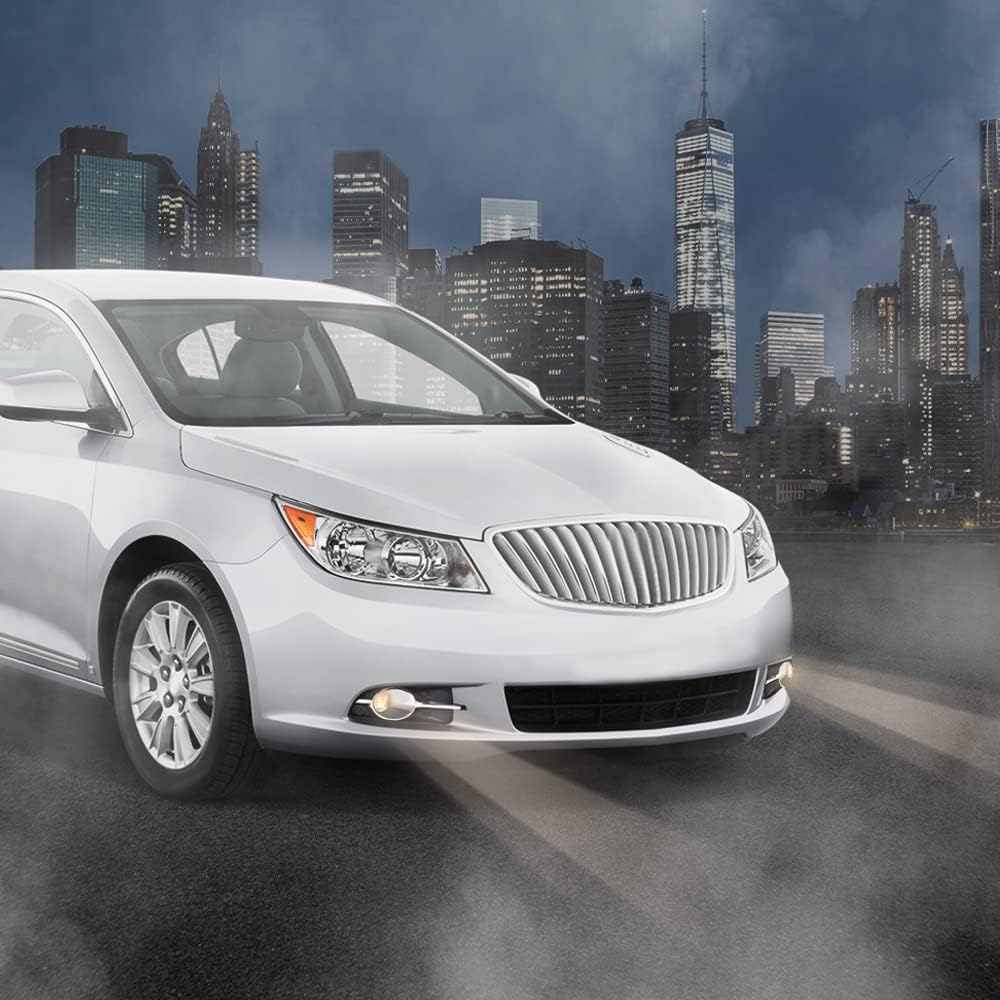 G-PLUS Front Bumper Fog Lights + Cover Trim Compatible with Buick LaCrosse 2010 2011 2012 2013 Driver & Passenger Side Fog Lamps Clear lens RW1345