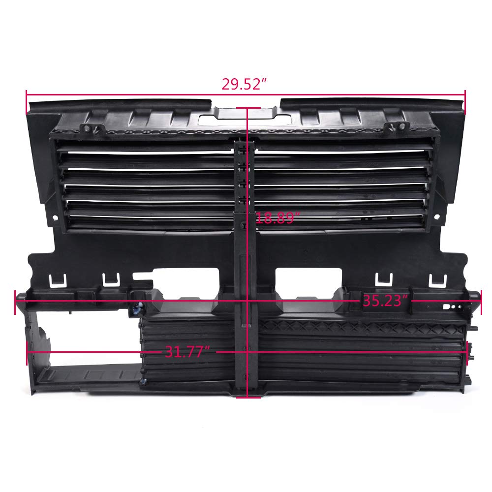 Compatible For Ford Fusion 2013 2014 2015 2016 Front Radiator Control Grille Shutter Assembly without Actuator DS7Z-8475-B