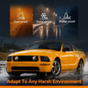 G-PLUS Headlights Assembly Compatible with Ford Mustang 2005-2009 4R3Z13008AA,4R3Z13008AB Bumper Headlamps Left & Right Smoky Lens Black Housing Amber Reflector faros delanteros