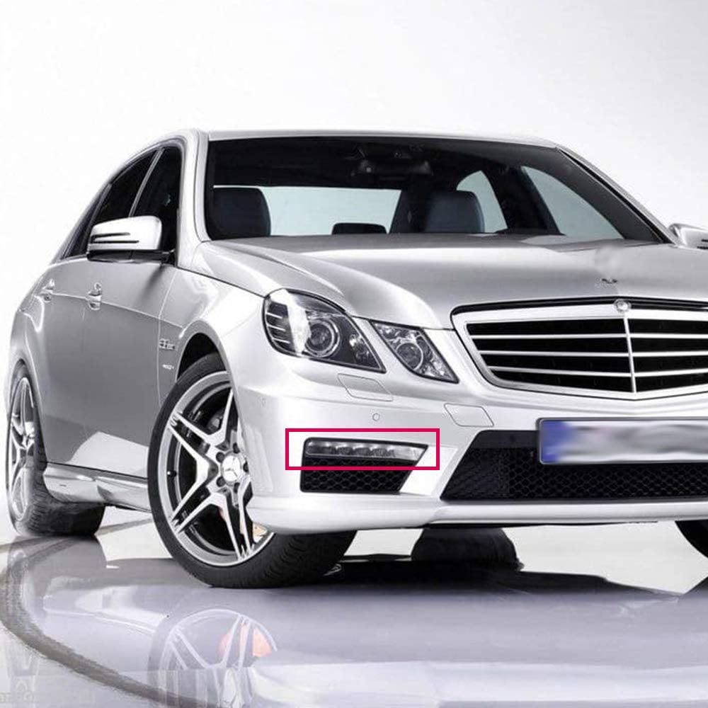 G-PLUS Daytime Running Light Assembly Replacement For Mercedes-Benz W204 S204 W212 R172 C230 C250 C300 C350 E350 E400 E550 Super Bright Fog Driving Lamp w/LED Bulbs Left & Right Side 1 Pair