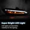 G-PLUS LED DRL Parking Light Turn Signal Lamp With Bulbs Compatible with 2014-2018 Jeep Cherokee 68157102AQ Right Passenger Side