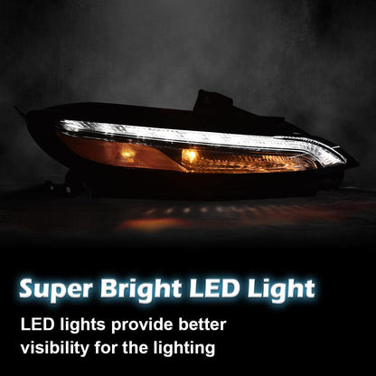 G-PLUS LED DRL Parking Light Turn Signal Lamp With Bulbs Compatible with 2014-2018 Jeep Cherokee 68157102AQ Right Passenger Side