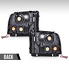 G-PLUS LED DRL BAR Headlight Assembly Compatible with Ford F250 F350 F450 F550 Super Duty 2005-2007/Fit Ford Excursion 2005 HeadLamps Clear lens Black Housing Amber Reflector FO2503217 ‎6C3Z13008CB