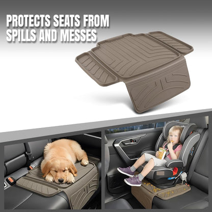 G-PLUS Child Car Seat Protector Compatible with Under virtually Any Rear or Forward-Facing Child car seat or Booster Brown