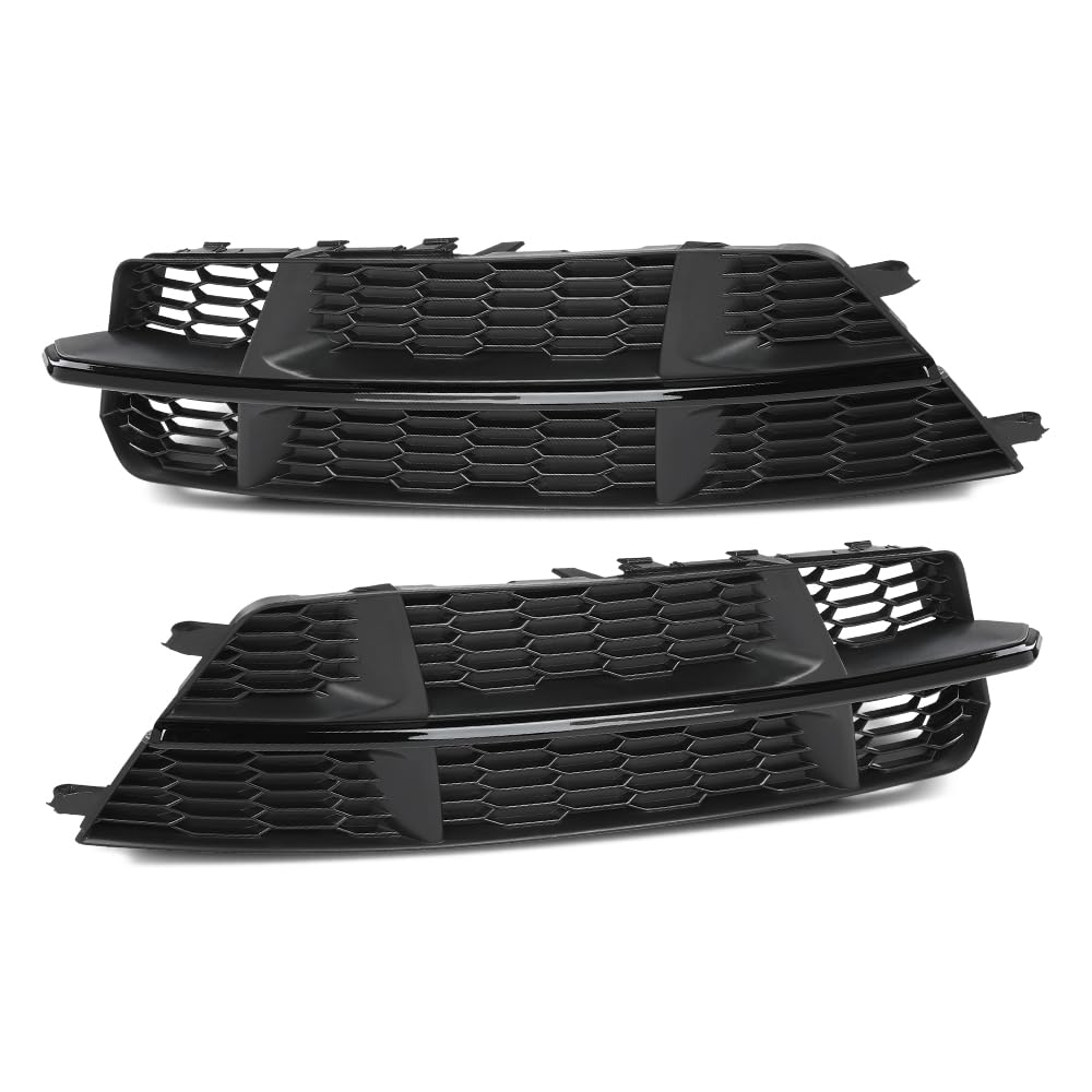 G-PLUS Pair Front Front Fog Light Grille Cover, Compatible with Audi A6 / A6 Quattro / S6 S-Line 2016 2017 2018, Left Driver & Right Passenger Side 2PCS, 4G0807648B, 4G0807647B