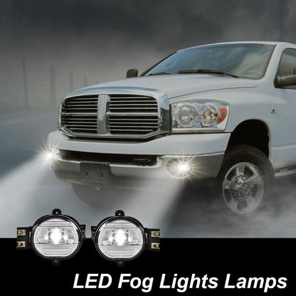 G-PLUS Driver & Passenger Side Fog Lights, Compatible With Dodge Ram 1500 2002-2008 / Fit 2003-2009 ram 2500 3500 / Fit 2004-2006 Durango Driving Lamps (Fog Lamps Set + Circuit Board)