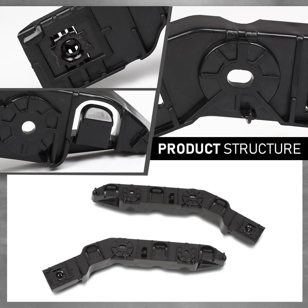 G-PLUS Pair Front Bumper Bracket Support Retainer Holder, Compatible with Jeep Grand Cherokee 2021-2023, LH Driver & RH Passenger Side 2PCS, 68408115AB, 68408114AB