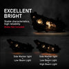 G-PLUS Headlights Assembly Front Headlamps Projector Compatible with Mazda 3 2014-2016 BPW1510K0 BPW9510K0A Clear Lens Black Housing Clear Reflector,faros delanteros