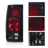 G-PLUS Tail Light Assembly Rear Brake Lamp LH&RH w/Bulbs Compatible with Toyota Hilux Pickup Truck 1989-1995 8156089166, 8155089166, TO2800105, TO2801105 Smoke Lens Black Housing Luces Traseras