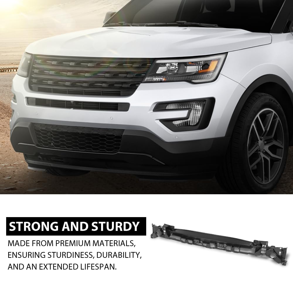 G-PLUS Front Bumper Face Bar Impact Absorber Compatible with Fit Ford Explorer 2016-2017, Fit Police Interceptor Utility 2016-2019, Fit For Models Without Active Shutter FB5Z17C882C, FO1070195 Black