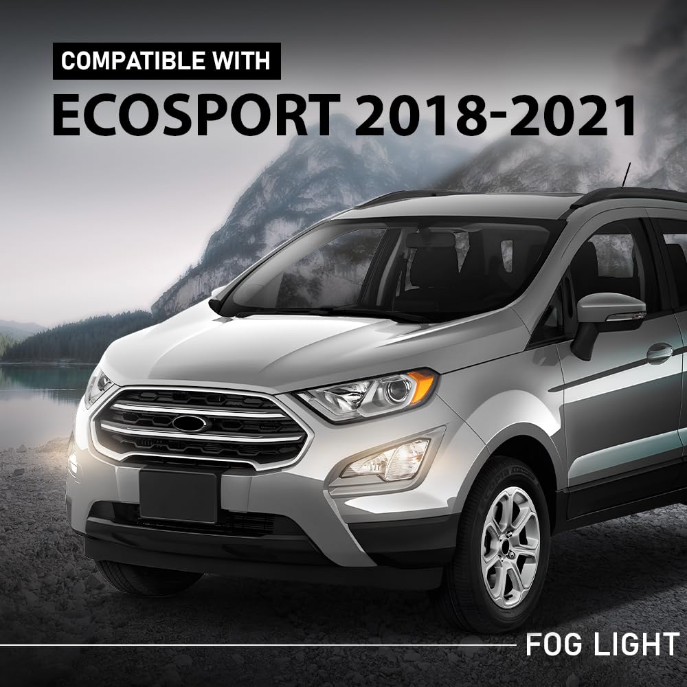 G-PLUS Front Left Fog Light Lamps Assembly, Compatible with Ford Ecosport 2018-2021, Driver Side