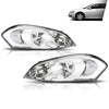 G-PLUS Headlights Assembly, Fit 2006-2007 Chevy Monte Carlo/2006-2013 Chevy Impala/2014-2016 Chevy Impala Limited Bumper Headlamps, Clear Lens Chrome Housing Clear Reflector,faros delanteros