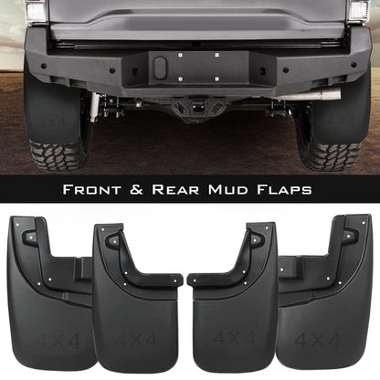 G-PLUS Heavy Duty Molded Mud Flaps Compatible with Toyota Tacoma with Fender Flares 2005-2015 Mud Guards Splash Front & Rear Mudguards Black Set of 4