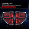 G-PLUS Pickup Rear Tail Lights Compatible With 2009-2014 Ford F150 2/4 Door (Not Fit Flareside Models,Not Fit Ogriginal Model with LED Tail Lamp) Brake Lamps luces traseras, faros traserosAssembly