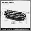 G-PLUS Front Bumper Upper Grille Assembly, Compatible with Ford Ecosport 2018-2022, Chrome & Black, GN15-17B968-AAW