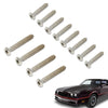G-PLUS Headlight & Bumper Bezel Trim Screw Kit Chrome Silver Stainless Steel (Thread #8,Length 3/4" and 1 1/8",Torx Pan Head with a 9/32" Outside Diameter)