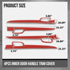 G-PLUS 4Pcs Inner Door Handle Trim Cover Strip Gloss Red Carbon Fiber Compatible with Jeep Grand Cherokee 2011-2021