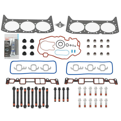 G-PLUS Head Gasket Set Bolts Compatible with Chevy S10 1996-2004/Fit Chevy Silverado GMC Sierra 1500 1999-2006/Fit GMC Savana Chevy Express 1500 1996-2006 4.3L 262CID V6 OHV HS9354PT-6, ES74034