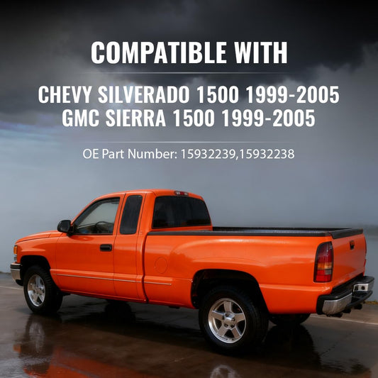 G-PLUS Bed Rail Caps 6'6" Compatible with Chevy Silverado 2007 2008 2009 2010 2011 2012 2013 Black Ultimate