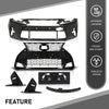 G-PLUS Front Bumper Set (1 × Bumper, 1 × Grille, 2 × Fog Light Bezel, 1× License Plate, 1× Trim Strip) Compatible with 2014-2016 LX IS IS250 IS200t IS350 to 21 F-Sport Style 6 Pcs